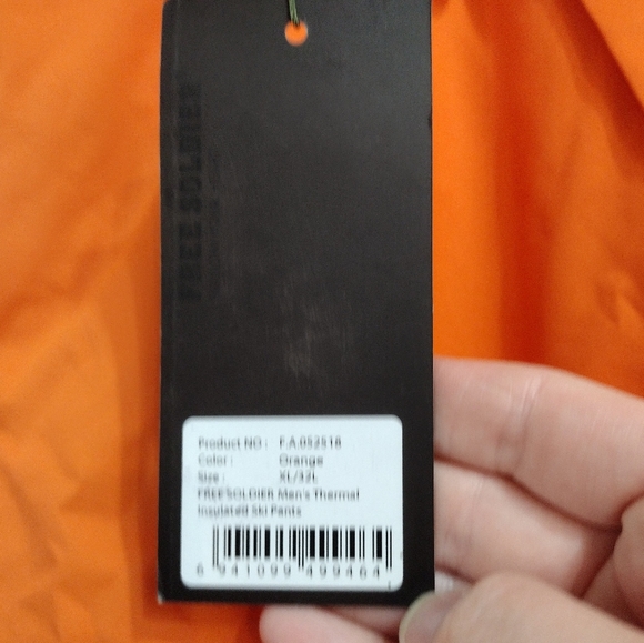 Free SoldierSki pants Womans Thermal Insulated XL (16-18) 32" Inseam Orange - Picture 15 of 15